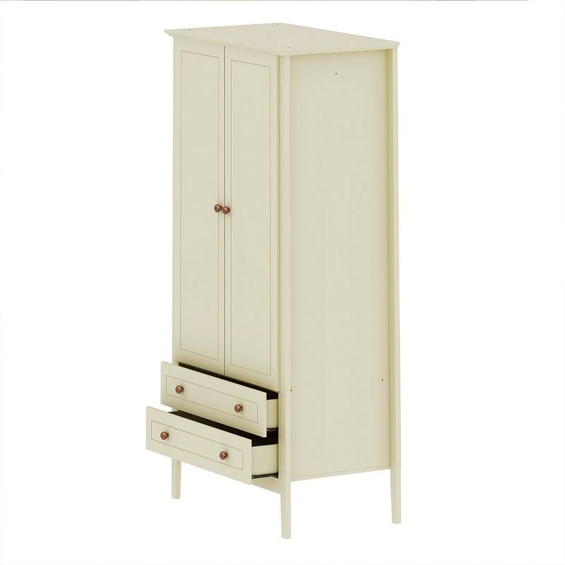 Manhattan Comfort Crown Full Wardrobe with Hanging and 2 Drawers