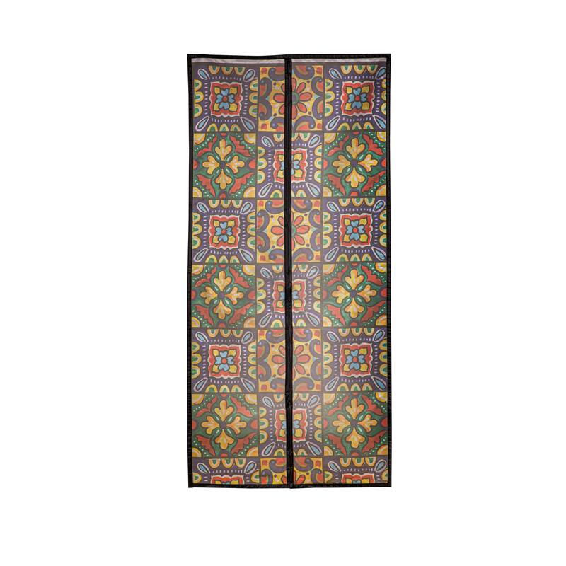 Talavera Magnetic Fabric Door Curtain