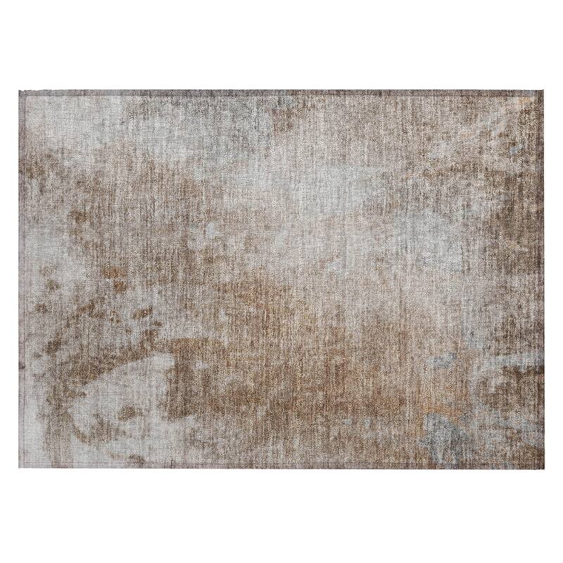 Machine Washable Indoor/ Outdoor Abstract Solid Chantille Rug