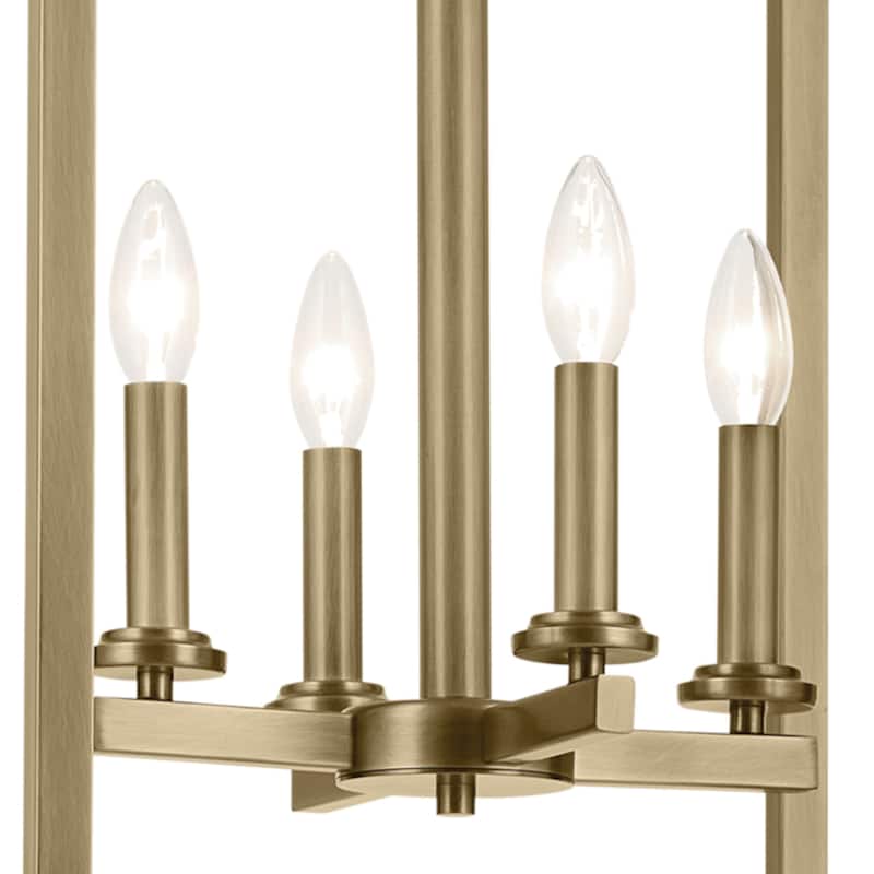 Kichler Lighting Crosby 4-Light Natural Brass Foyer Pendant Light