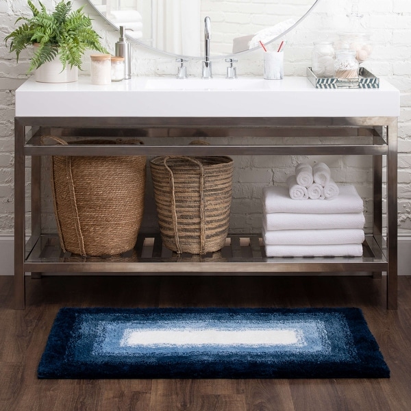 Mohawk Home Ombre Bath Rug Soft Non-Slip Latex Backed Machine