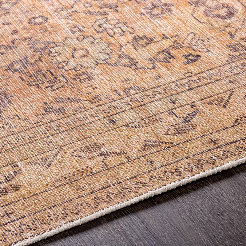 Livabliss Traditional Amelie Floral & Botanical Washable Area Rug