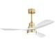 preview thumbnail 20 of 52, Sofucor 48 Inch Ceiling Fan with Light and Remote,Solid Wood Blades Low Profile,Smart Optional Work with Alexa/Google/App Remote Control - Gold with White