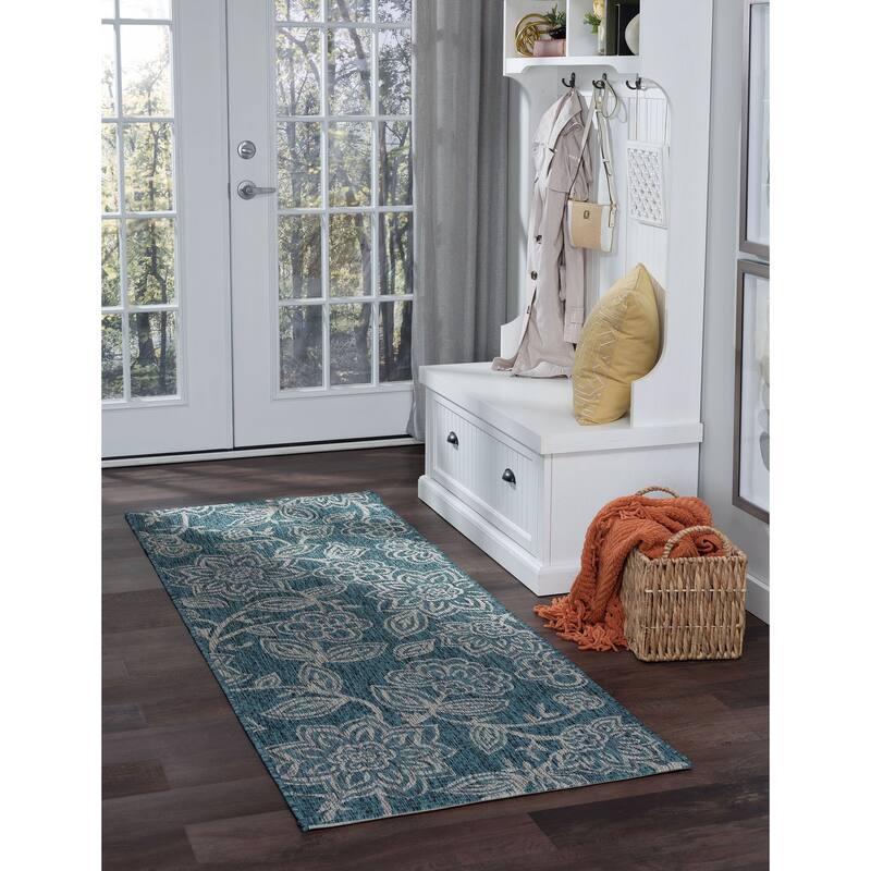 Colonnade Transitional Floral & Botanical Indoor/Outdoor Area Rug