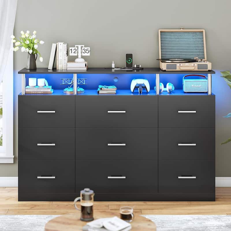 Dresser Bedroom Drawers Dressers Chests of Drawers Charging Station