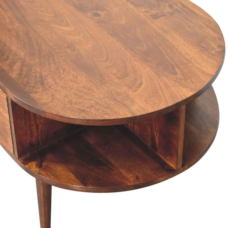 Artisan Furniture Solid Wood Chestnut Oval Coffee Table