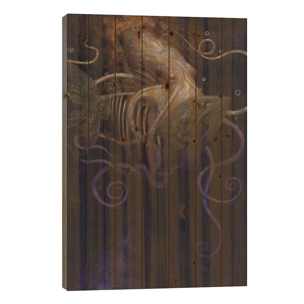Losing Rings Print On Wood by Bill Carman - Multi-Color