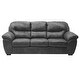 preview thumbnail 1 of 1, Copper Grove Monnickendam Faux Leather Sofa Grey