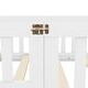 preview thumbnail 27 of 39, Twin Size Pine Wood Floor Bed with Safety Guardrails and Door for Kids