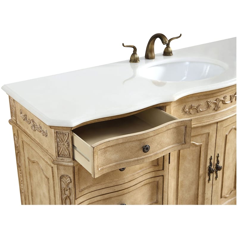 Elegant Lighting VF10160-VW Danville 60" Free Standing Single Basin