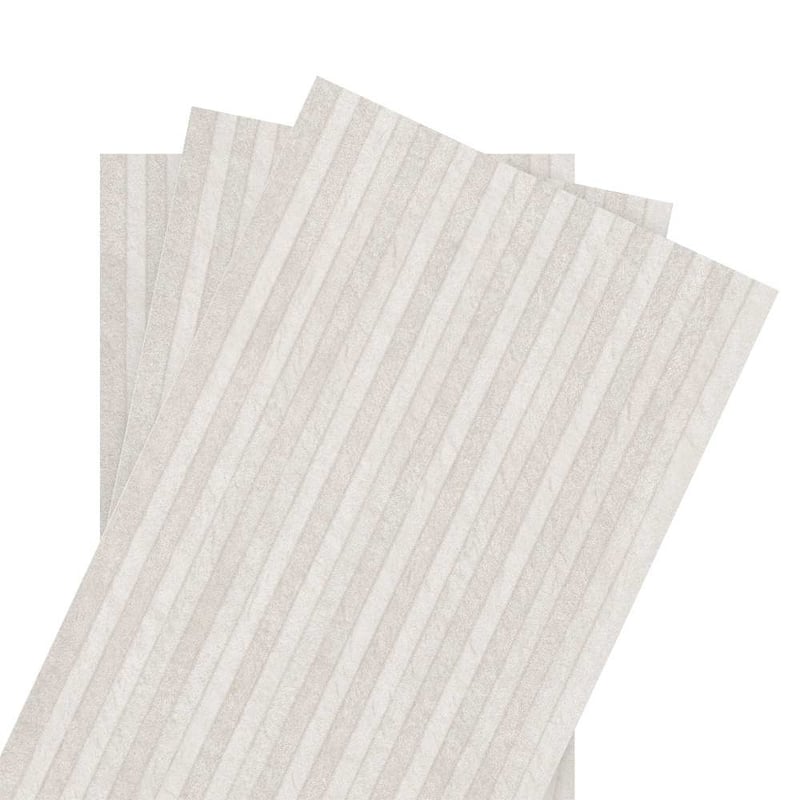 Crete 12x40 Matte Ceramic Relief Wall Tile - Large Format