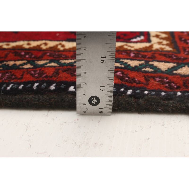 Hand-knotted Authentic Turkish Red Wool Rug - 3'5 x 5'11/3'5" x 5'11"