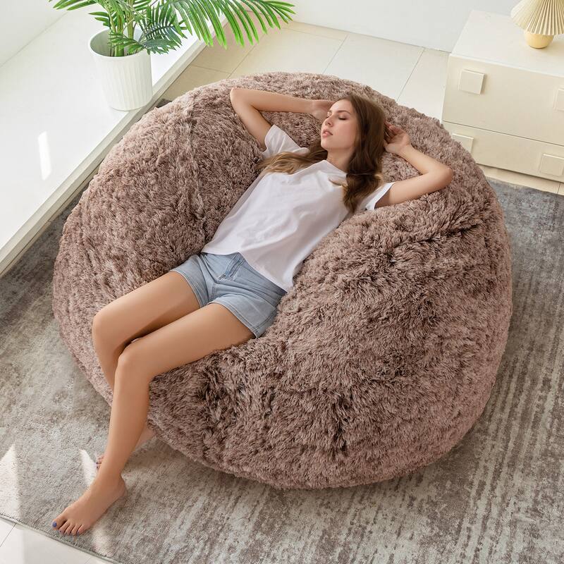 Giant Convertible Bean Bag Chair, Folds from Beanbag to Floor Mattress Bed