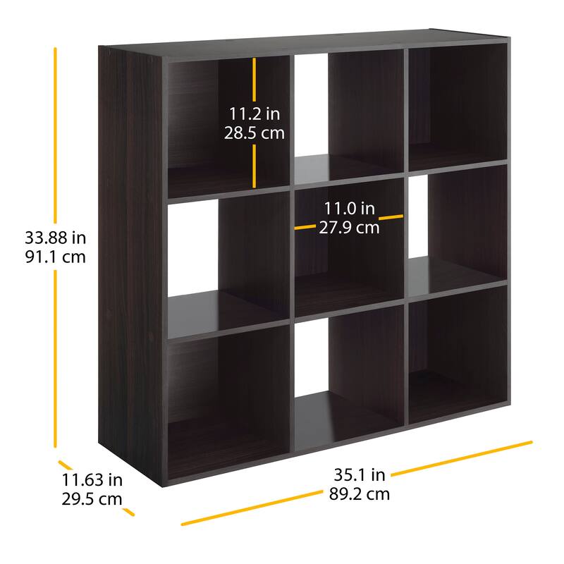 9-Section Cube Organizer-Espresso