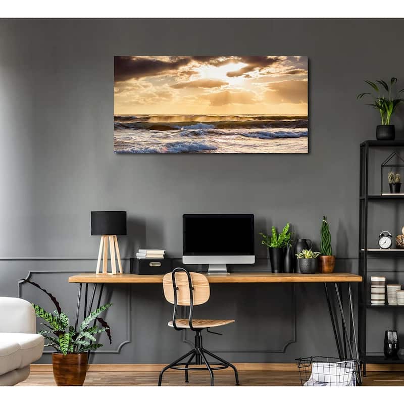 Wall Decor Glow Sea Scene Picture Painting Nature Landscape