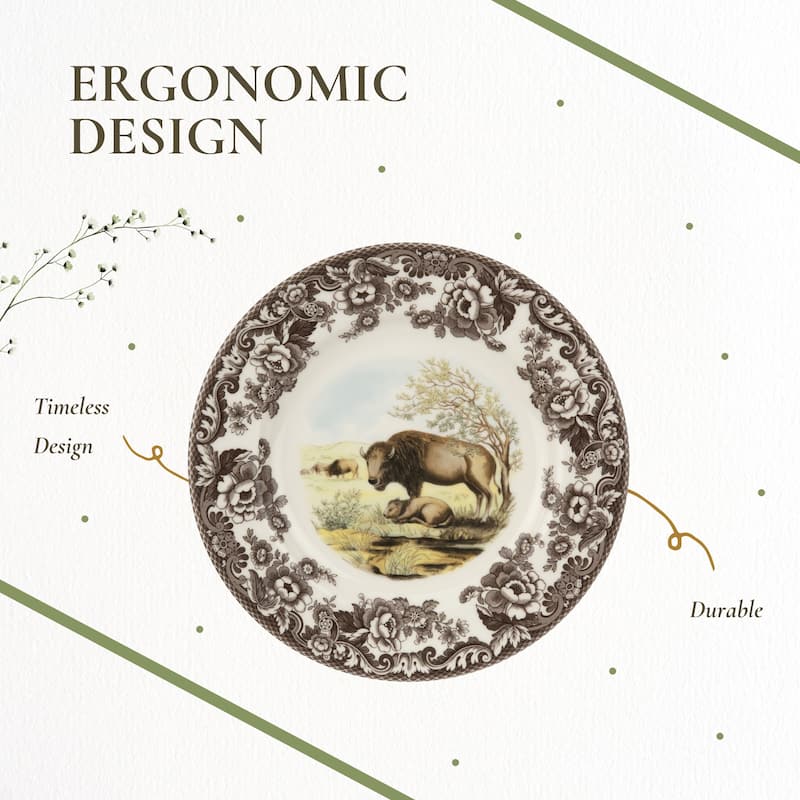 Spode Woodland Assorted Animals Salad Plate