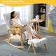 preview thumbnail 8 of 8, EROMMY 25.2" Wide Reclining Rocker Chair with Ottoman - High Back Rocking Chair, Soft Linen Fabric, Ergonomic Design