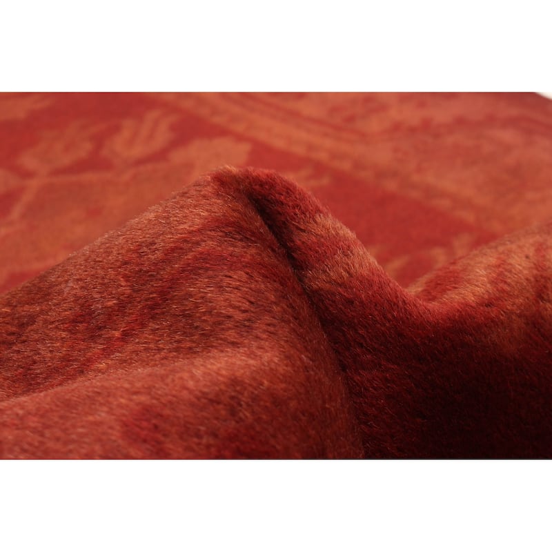 ECARPETGALLERY Hand-knotted Color Transition Red Wool Rug - 2'7 x 8'11