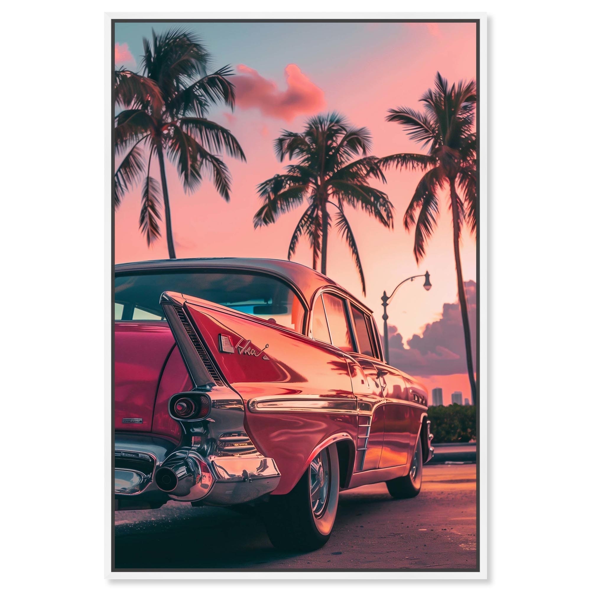 Classic Miami Drive Canvas Miami Inspired Art Prints by Art Remedy