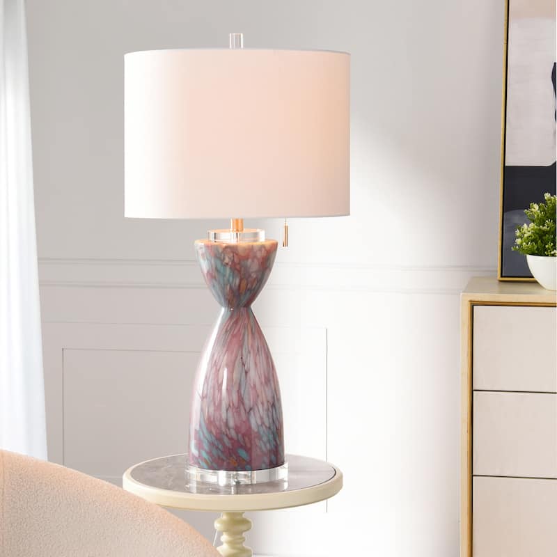 StyleCraft Glass Table Lamp - Bilzen - White Shade