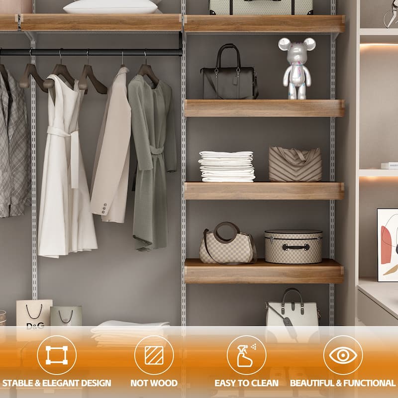 5 Pcs Wire Shelf Covers, Foamed PVC Wire Rack Covers for Removable Closet (Not Wood), Pantry Shelves for Cabinet Bathroom