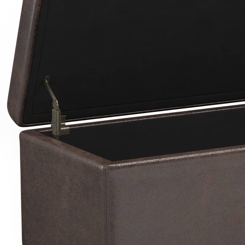 WYNDENHALL Franklin 54 inch Wide Contemporary Rectangle Storage Ottoman