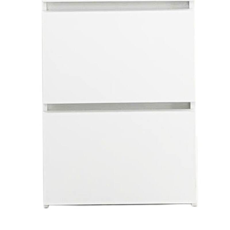 Ely Slim Closet Cabinet, 3 Drawers, 71 Inch, White Melamine and Wood