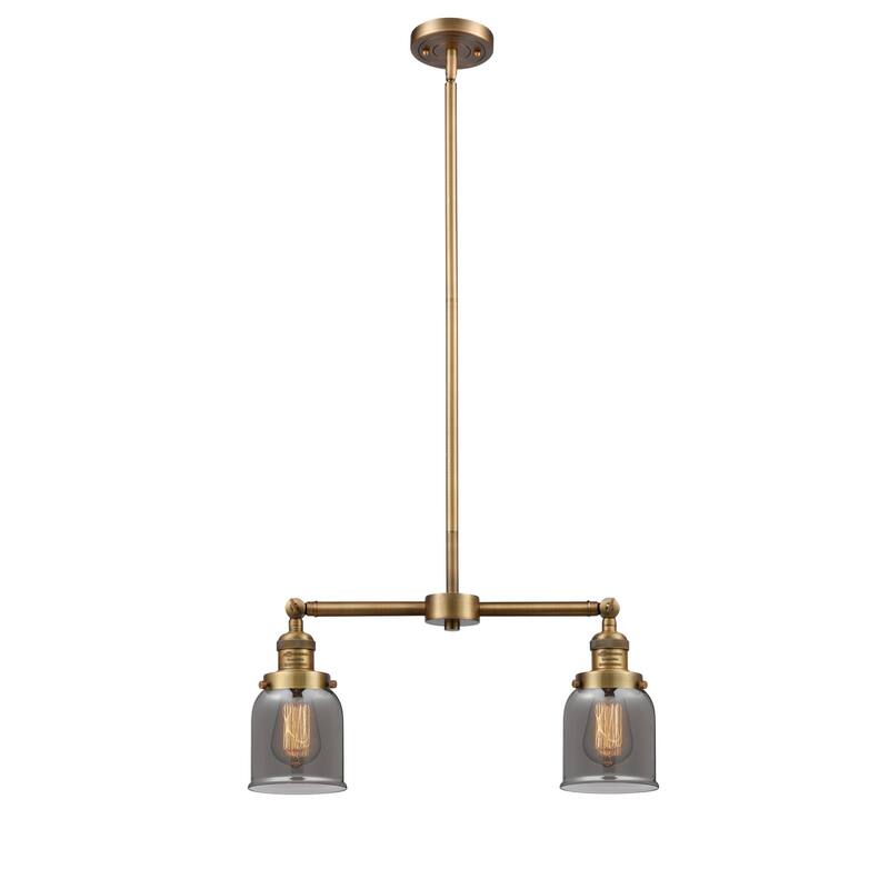 Innovations Lighting Small Bell 2 Light 21" Wide Linear Chandelier