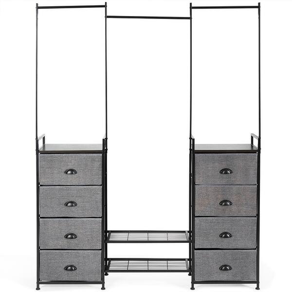 Shop Costway 8 Drawer Fabric Dresser Hanger Shoe Rack