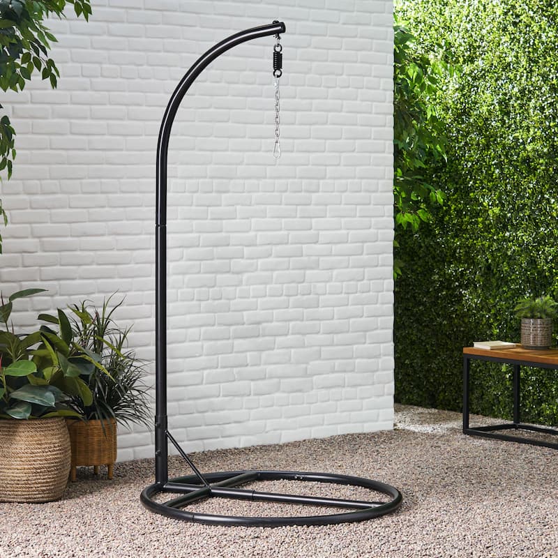 Christopher Knight Home Briggs Indoor/Outdoor Hanging Chair Stand Only - Black