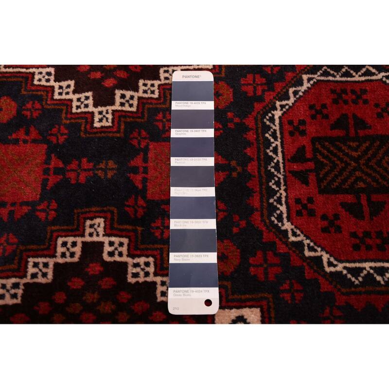 ECARPETGALLERY Hand-knotted Teimani Dark Navy Wool Rug - 3'5 x 9'1