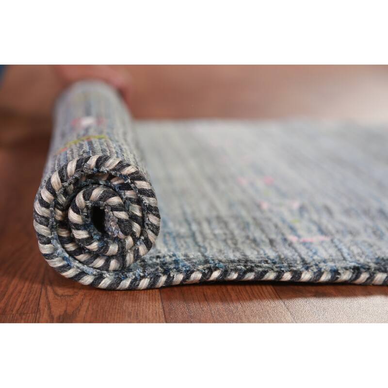 Hand Knotted Oriental 100% Wool Carpet Tribal Tribal Multi-Colored Gabbeh Area Rug - 4' 10'' X 3' 0''