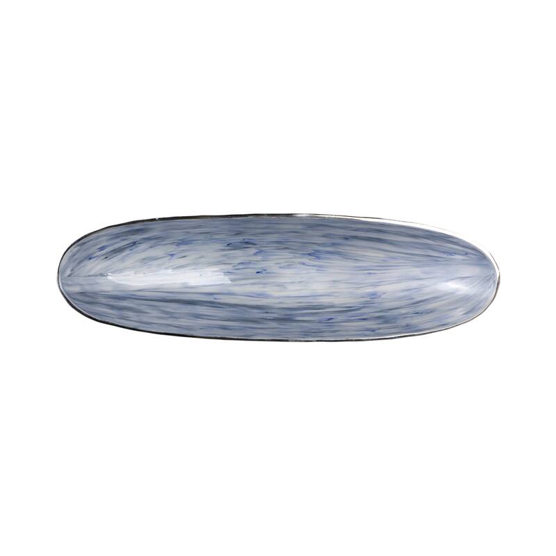 Oval Metal Bowls Sculptural Design -Set of 2 - 20", 23" - 23.0"