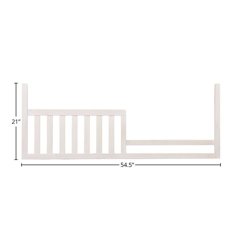 Taylor Farmhouse 55" Wide Toddler guardrail, Sea Shell White