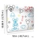 preview thumbnail 3 of 5, Red & Yellow Disney Mickey Mouse Line Art Peel and Stick Wallpaper by RoomMates
