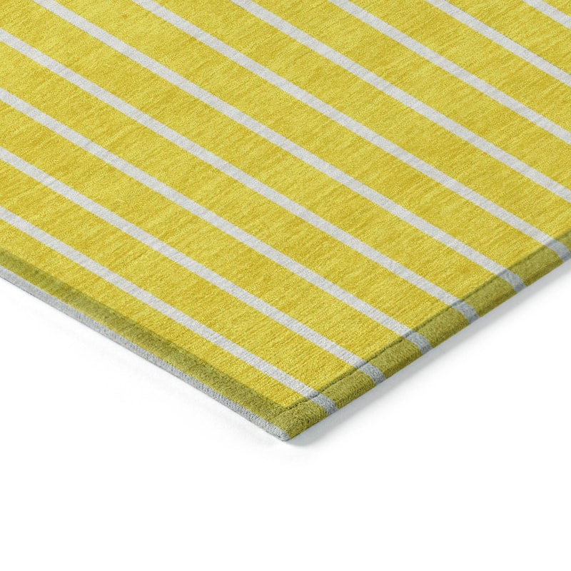 Machine Washable Indoor/ Outdoor Modern Sunrise Chantille Rug