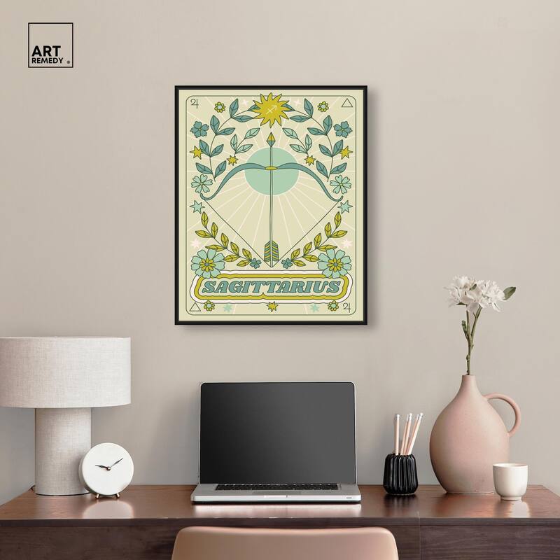 Sagittarius Stars Card Canvas by Art Remedy