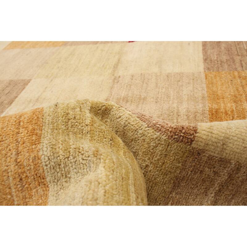 ECARPETGALLERY Hand-knotted Finest Peshawar Ziegler Ivory Wool Rug - 4'0 x 4'2