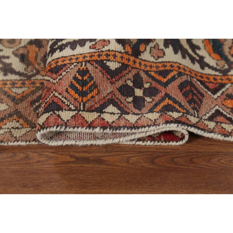 Garden Design Bakhtiari Persian Vintage Rug Hand-Knotted Wool Carpet - 6'10"x 10'8"