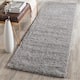 SAFAVIEH Laguna Shag Verdiana Solid Color 2-inch Thick Shag Rug - 2'3" x 8' Runner - Silver