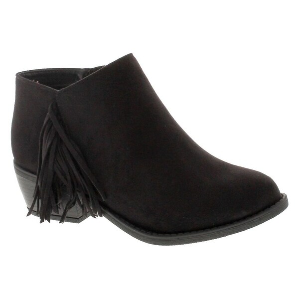 black shoe boots low heel