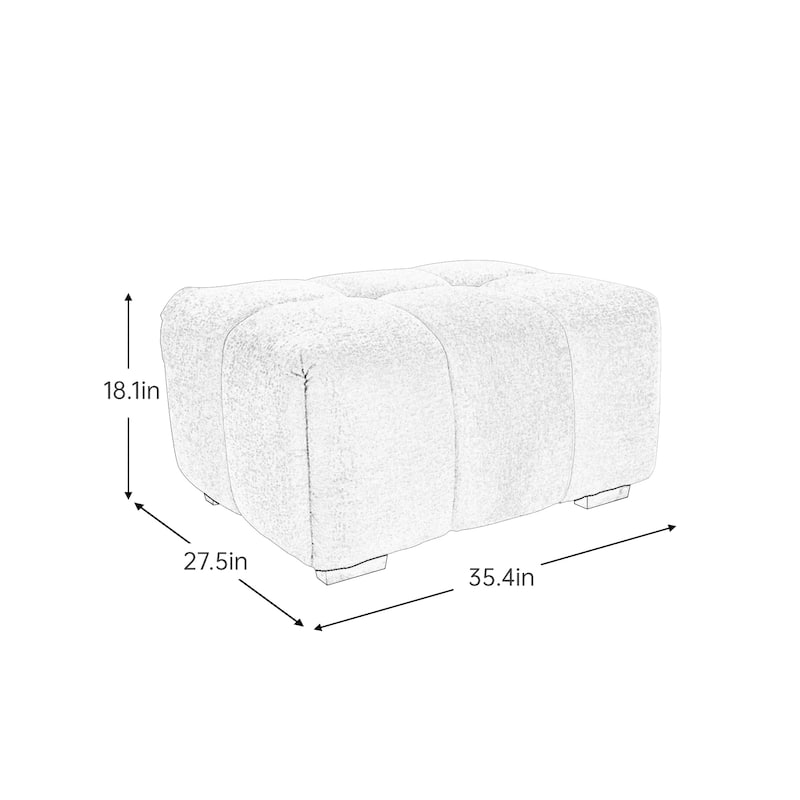 GDFStudio - Soft Chenille 35.4" Ottoman