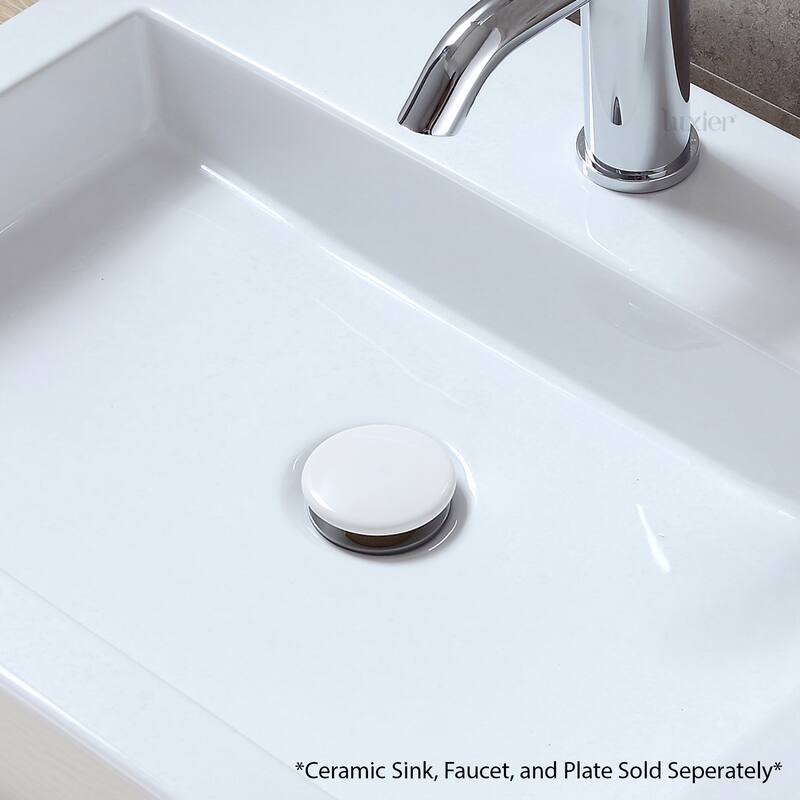 Luxier DS01-T Bathroom Sink Push Pop-Up Drain Stopper with No Overflow