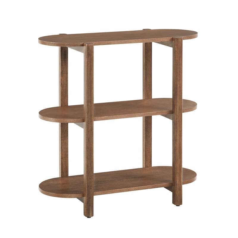 Bower Home 32" Modern Wood Bookcase - 32 W x 15 D x 32 H" - Walnut