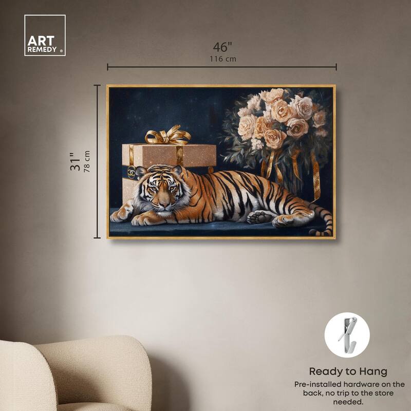 Tiger Glam Gift Boxes Canvas by Art Remedy