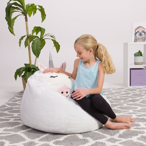 Loungie 55 Stuffed Animal Storage Bean Bag Cover For Bedroom & Reviews