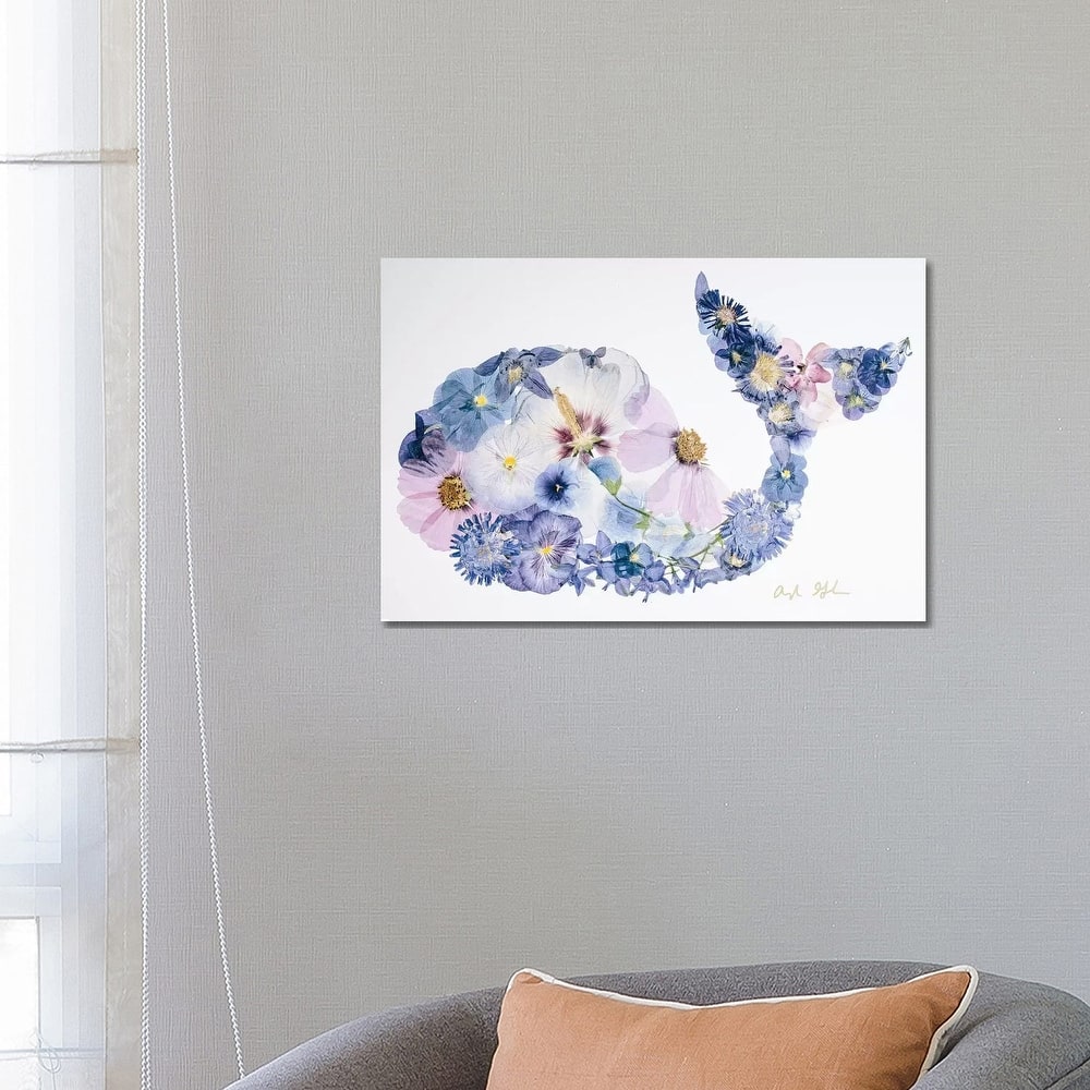 iCanvas "Whale" by Oxeye Floral Co Canvas Print