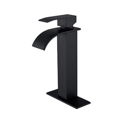 Single Handle Single Hole Tall Vessel sink Faucet with Deckplate Included