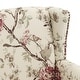 preview thumbnail 69 of 80, Mid-Century Modern Linen/ Vegan Leather Wing Back Accent Chair