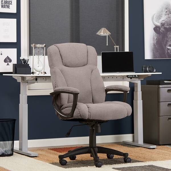 Serta Style Hannah Ii Office Chair Microfiber Grey Overstock 20893059
